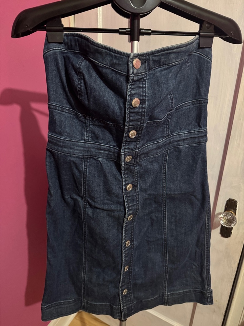 American Eagle Outfitters Dark Blue Denim Stretch Dress
